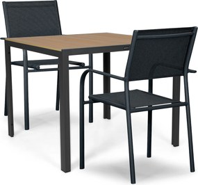 Tuinset 2 personen 909 cm Aluminium Grijs Presto Brentino/Creta