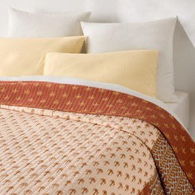 Patchwork bedrukte kantha sprei, gewassen katoen, NIZAR