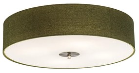 Stoffen Landelijke plafondlamp groen 50 cm - Drum Jute Landelijk / Rustiek, Modern E27 cilinder / rond rond Binnenverlichting Lamp