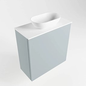 Mondiaz Fowy toiletmeubel 50cm clay met witte waskom midden zonder kraangat