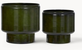 Handbeschilderde plantenpotten Oasis, 2-delig