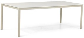 Dining Tuintafel rechthoekig 220 x 100 cm Aluminium/keramiek Taupe Como
