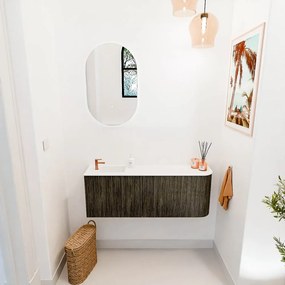 Mondiaz Joya 110cm toiletmeubel ronding rechts shadow met wastafel faye links 1 kraangat talc