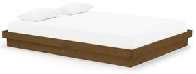 vidaXL Bedframe massief hout honingbruin 150x200 cm 5FT King