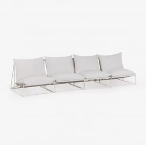 Amaro 4-delige Modulaire Tuinbank Gardenia Wit - Sklum