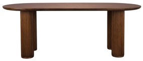 Dutchbone Dean Ovale Eettafel Walnootkleur - 90 X 220cm.