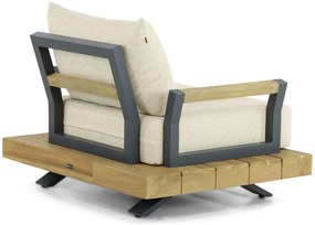 Tuinstoel Aluminium/Teak Old teak greywash Santika Supreme