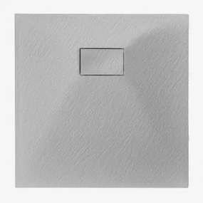 Vierkante Antislip En Extra Platte Smc-hars Douchebak Soho Grijs – Koel & 70 X 70 Cm - Sklum