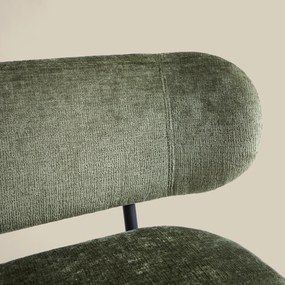 Eetkamerbank Groen Stof Met Rugleuning 155 Cm