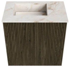 Mondiaz Joya DLux 40cm toiletmeubel shadow met wastafel faye links 1 kraangat frappe