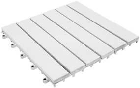 vidaXL Terrastegels 10 st 30x30 cm massief acaciahout wit
