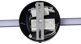 Moderne wandlamp zwart 60cm incl. LED - Clockwise