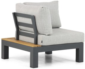 Loungeset 5 personen Aluminium/Teak Grijs Lifestyle Garden Furniture Vittoria