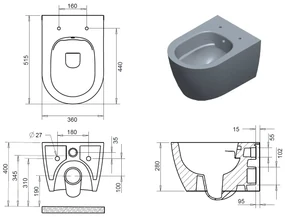 SaniGoods Acora toilet met bidet sproeier warm en koud water
