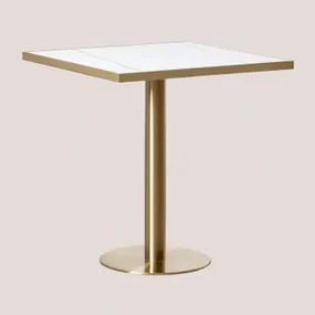 Vierkante Bartafel In Steengoed (70x70 Cm) Manhattan Wit - Sklum
