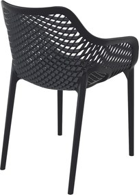 Garden Impressions Air XL design tuinstoel zwart 4 stuks