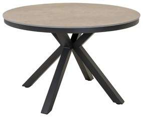 Lesli Living  Ronde Tuintafel Davos - Ø118 cm - Keramisch Glas - Lesli Living