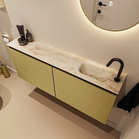 Mondiaz Ture DLux toiletmeubel 120cm oro met wastafel frappe rechts met kraangat