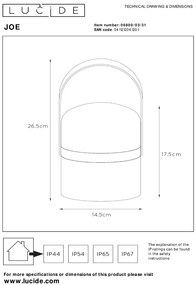 Lucide Joe oplaadbare LED lamp 3W 27x15cm wit