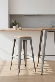 Torix hoge kruk van natuurlijk hout