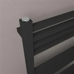 Eastbrook Tuscan Square multirail handdoekradiator 50x120cm 662W zwart mat