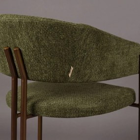 Dutchbone Naida Luxe Eetkamerstoel Brons Groen