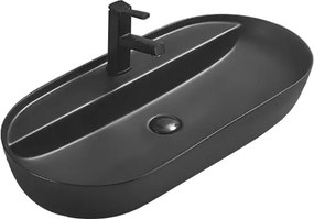 Mexen Adel opbouwbare wastafel 80 x 40 cm, mat zwart - 22168085