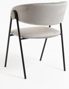 Mihu Zwart Fluwelen Stoel