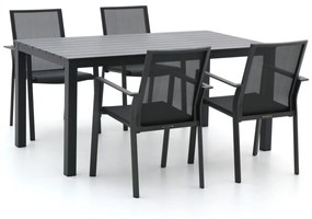 Diningset Bernstein | 4 personen aluminium | Tuinset stapelbaar | 5-delig | Kees Smit Tuinmeubelen