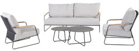 Balade stoel bank loungeset 5 delig antraciet 4 Seasons Outdoor