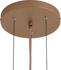 Retro hanglamp donker brons met amber glas - Barb