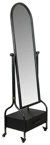 Dutchbone Gubo Verrijdbare Spiegel Met Lade - 65x184cm