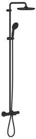 Grohe Vitalio Start douchesysteem m. badkraan thermostatisch m. aquadimmerm. hoofddouche Ø25cm en handdouche Ø11cm mat zwart 269882431