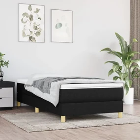 vidaXL Boxspringframe stof zwart 100x200 cm