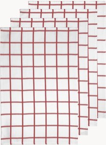 Theedoeken Grid Pack Blush, 4-delig