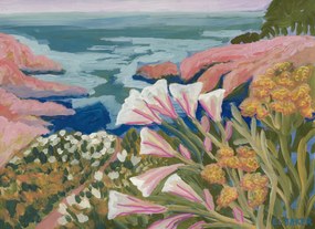 Ilustratie Sea and flowers, Eleanor Baker, (40 x 30 cm)