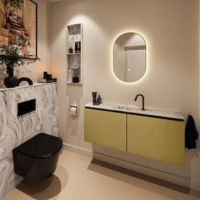 Mondiaz Ture DLux toiletmeubel 120cm oro met wastafel glace midden met kraangat