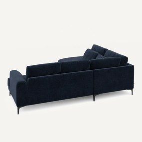 Hoekbank links fluweel chenille Marsile