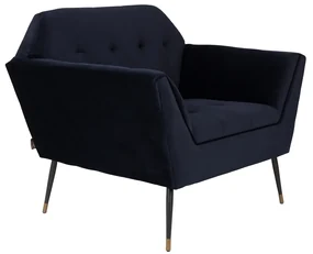 Dutchbone Kate Blauwe Fauteuil Fluweel