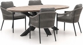 Diningset Bellagio | 4 personen | Tuinset teakhout | 5-delig | Kees Smit Tuinmeubelen