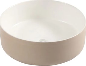 Differnz Mira waskom rond 36x12cm beige/wit