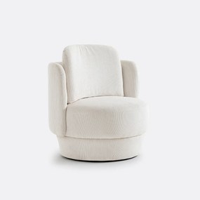 Rotatieve fauteuil in geribd fluweel, Baltimore