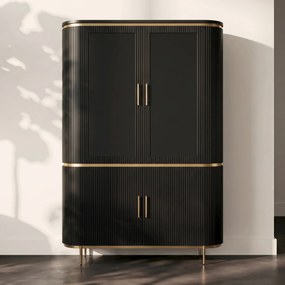 Buffetkast Ovaal Met Messing - 150x45x200cm.