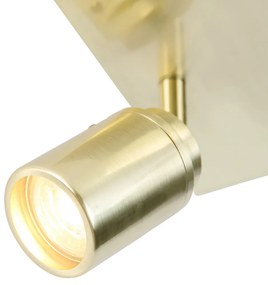 Moderne badkamer spot messing vierkant 2-lichts IP44 - Ducha