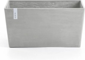 Ecopots bloempot Paris 60 - Rechthoekig - White Grey - 60 x 26,2 x H40,5 cm