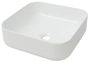 vidaXL Wastafel vierkant wit 38x38x13,5 cm keramiek