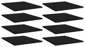 vidaXL Wandschappen 8 st 40x50x1,5 cm spaanplaat zwart