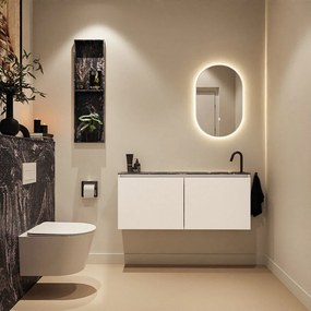 Mondiaz Ture DLux toiletmeubel 120cm talc met wastafel lava rechts met kraangat