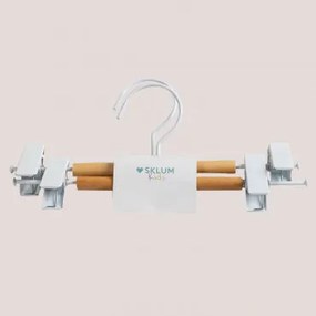 Set Van 2 Kinderhangers Met Klem Corin Kids Wit - Sklum