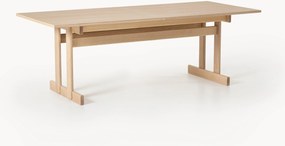 Uitschuifbare eettafel Brynn van eikenhout, in verschillende formaten
